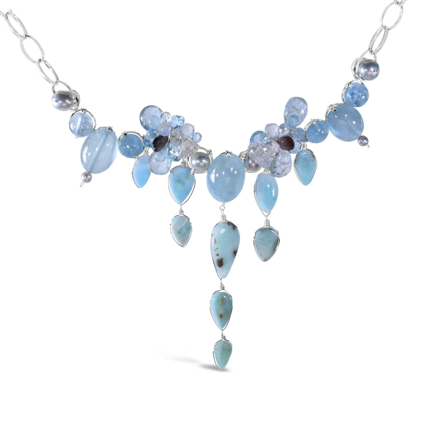 貴重 ラリマー ドロップ 13g jewelry ラリマー silver925製ペンダントトップ（ドロップ型） No.4 - cute stone -